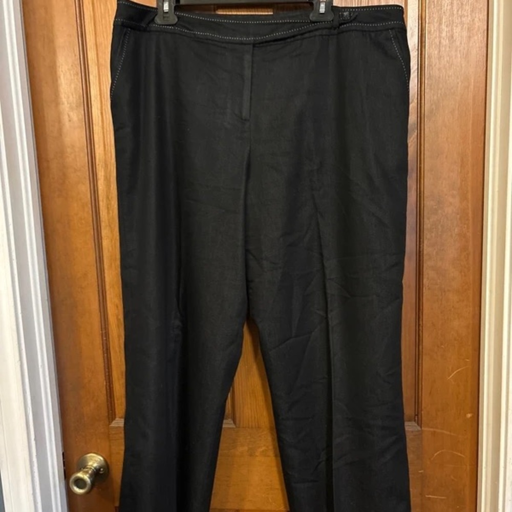 audrey Black Straight-Leg Dress Trousers
